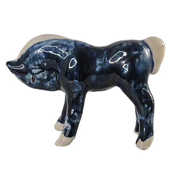 Dorothy Kindell Foal Baby Horse Figurine Blue Head Tucked Down - Picture 1 of 11